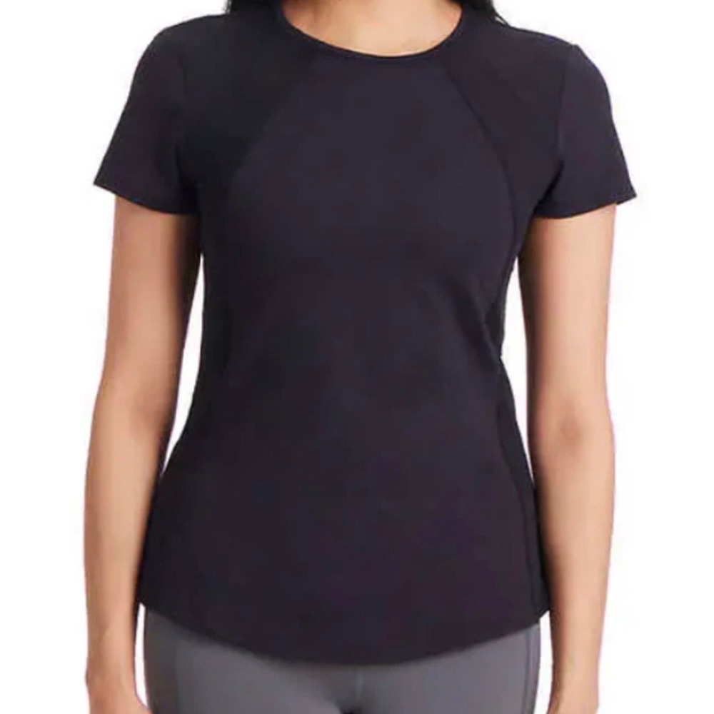 NWT Spyder Active Womens Black Heather Short Sleeve Performance Top •S• Layering